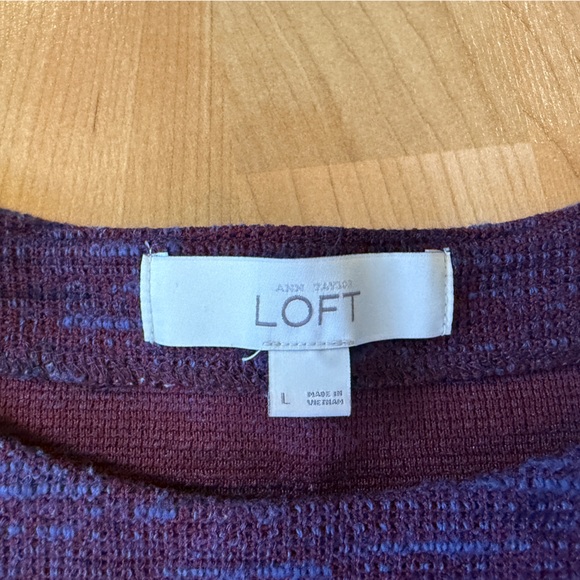 Ann Taylor LOFT Sweater Peplum Short Sleeve Large - Picture 3 of 7